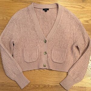 J. Crew Tan Ribbed Beachy Cardigan Sweater